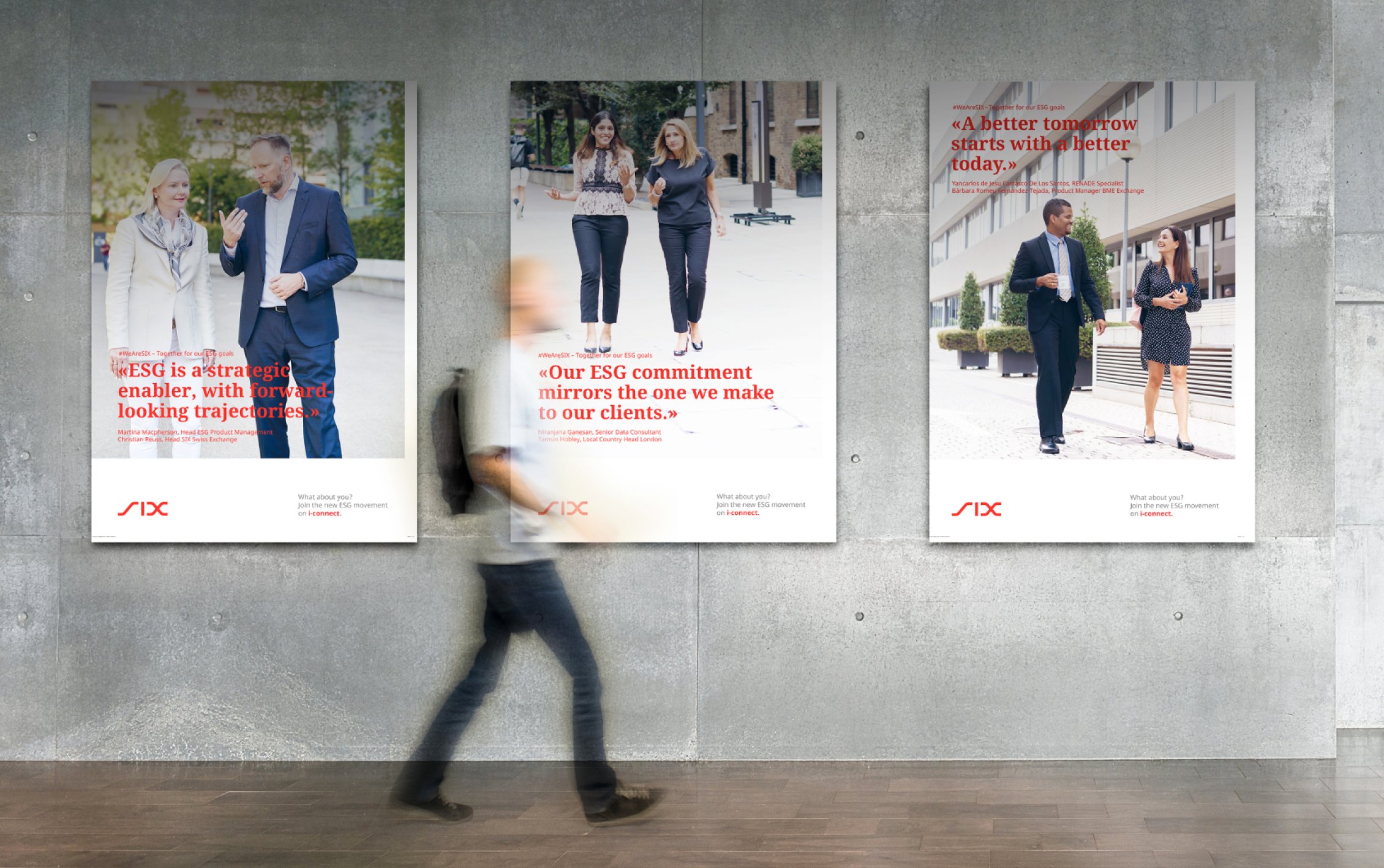 Plakate der Kampagne zur Bekanntmachung der Platform für die Mitarbeitenden