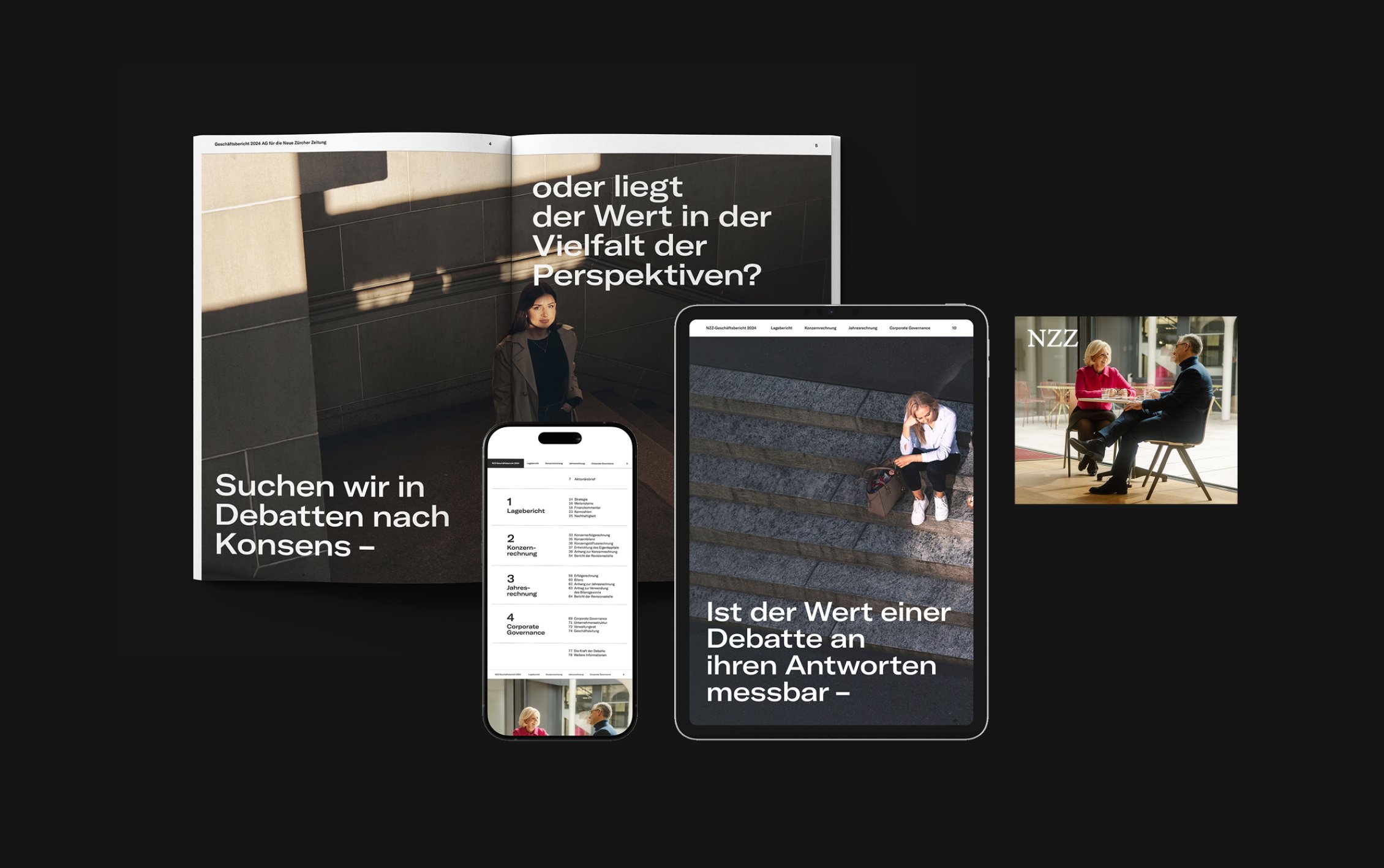 Übersicht der unterschiedlichen Ausgaben gedruckt und digital