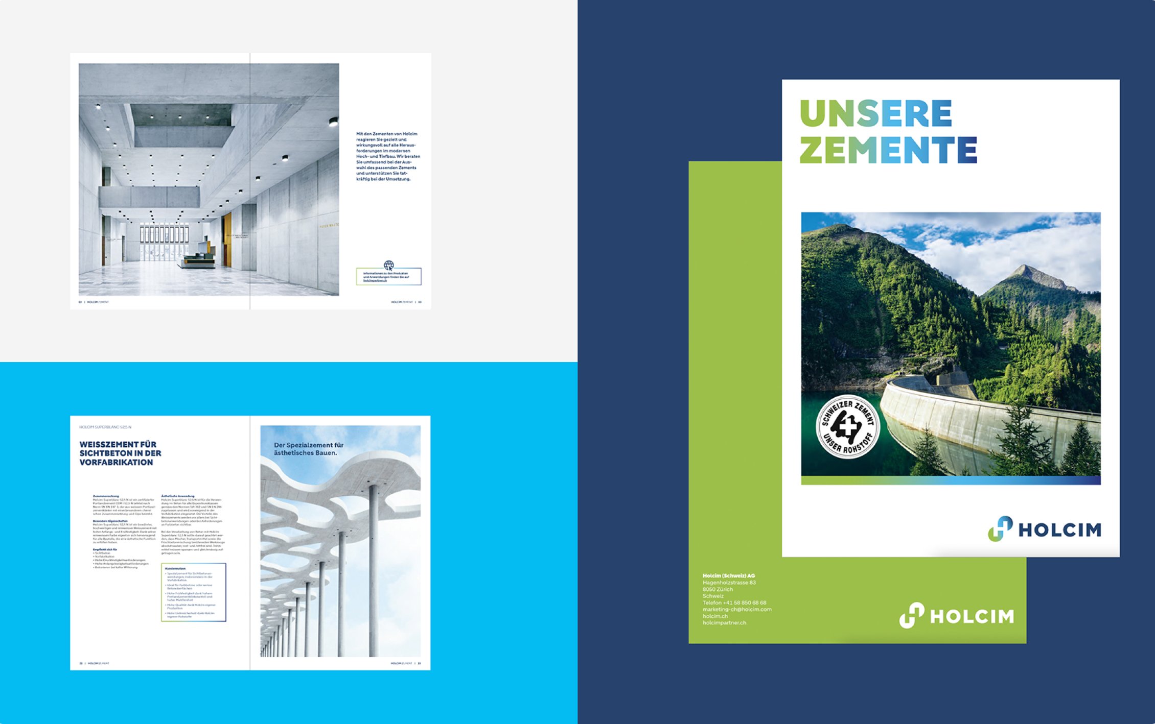 Holcim Broschüren im neuen Design